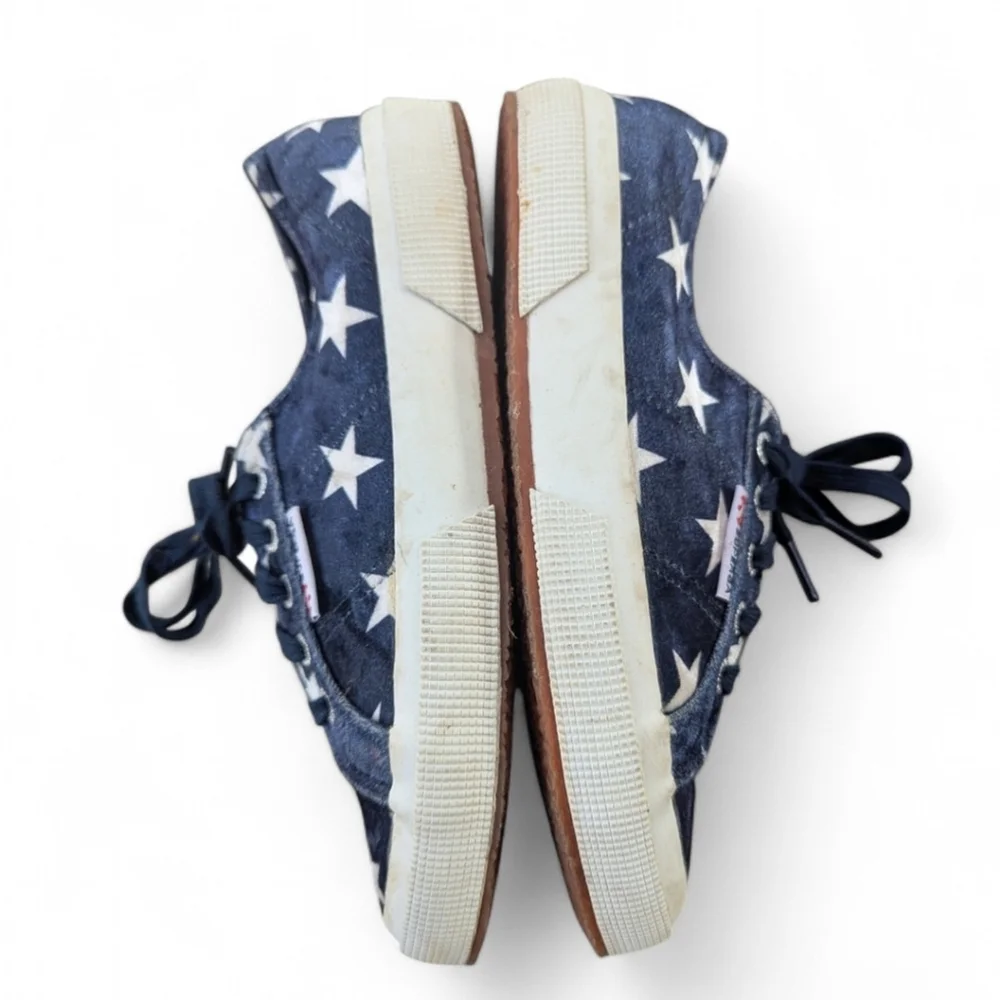 Anthropologie Superga Velvet Stars 90s Grunge Cotu Fantasy Sneakers Women's 6.5